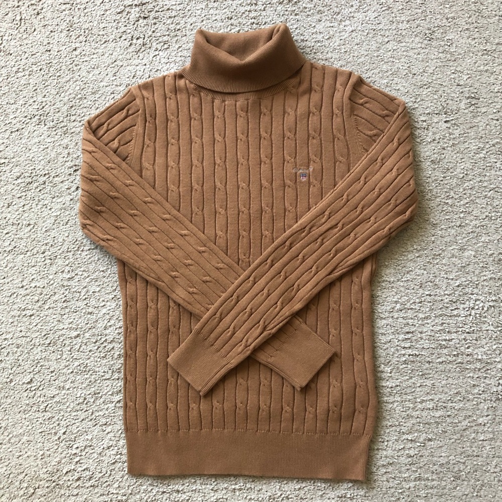Gant Cable- knit Turtleneck Sweater.